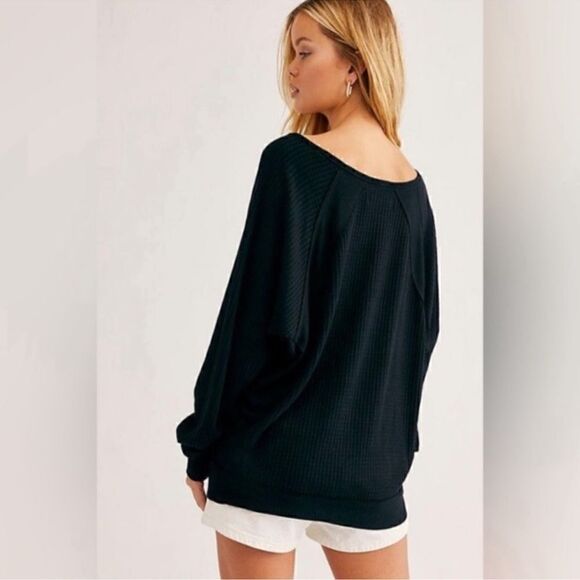 Free People Santa Clara thermal black NWT - Picture 4 of 10